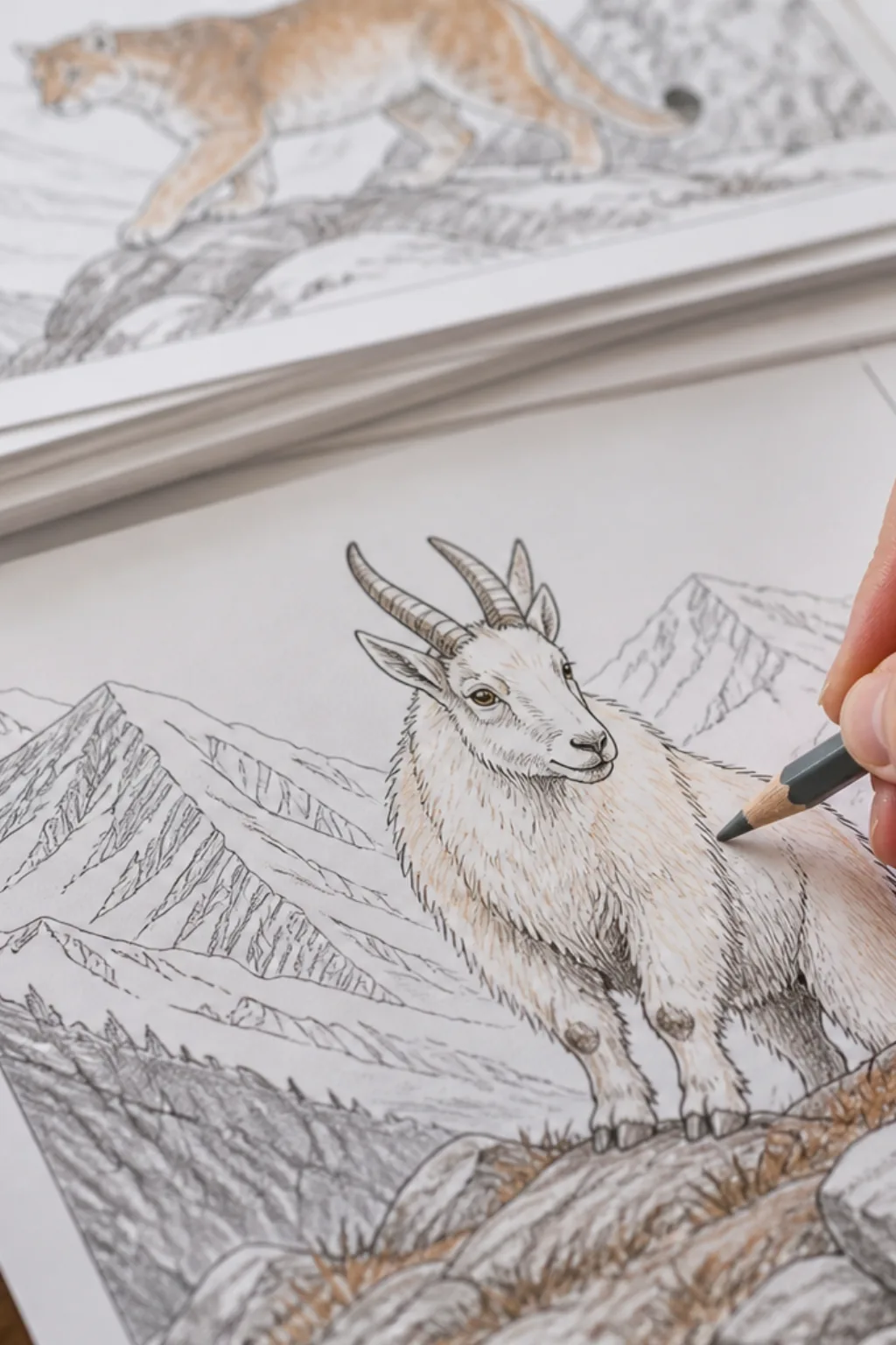 desenhos de animais da montanha para colorir - 2