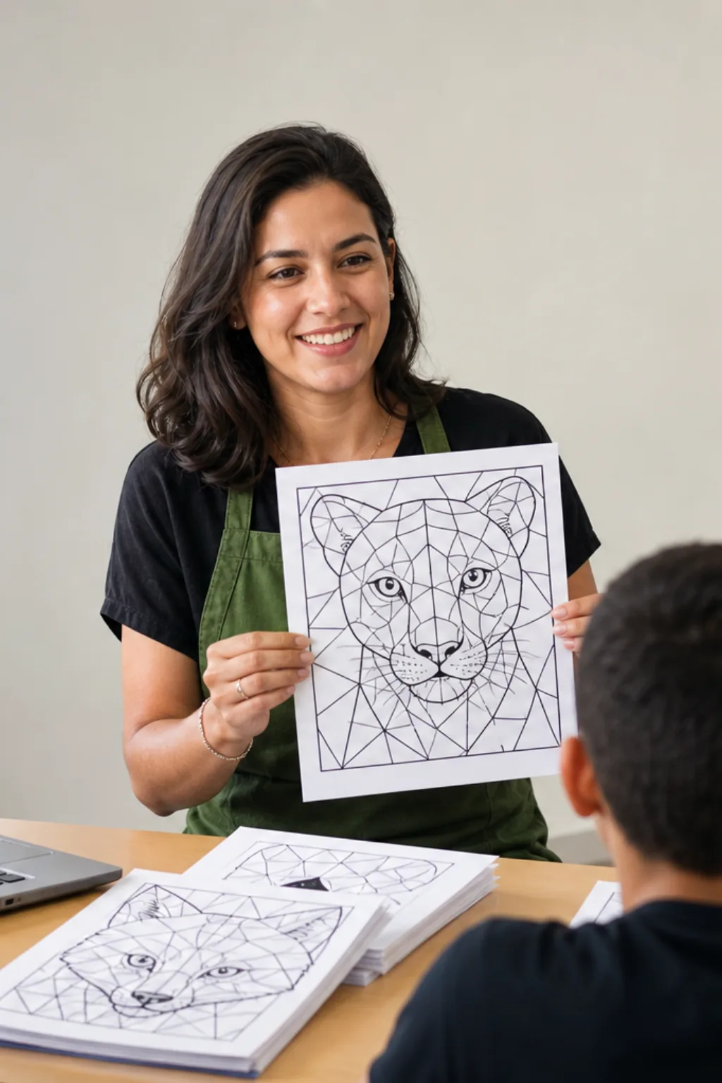 desenhos de animais em mosaico para colorir — exemplo criado na Desenhos pra Colorir