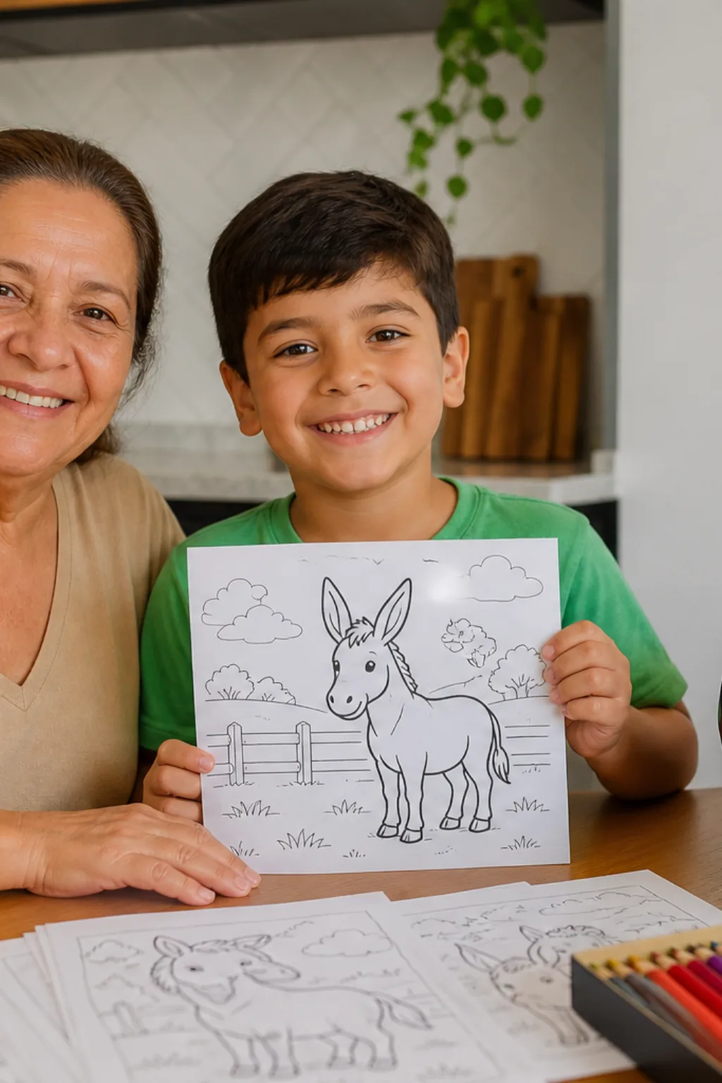 desenhos de mula para colorir — exemplo criado na Desenhos pra Colorir
