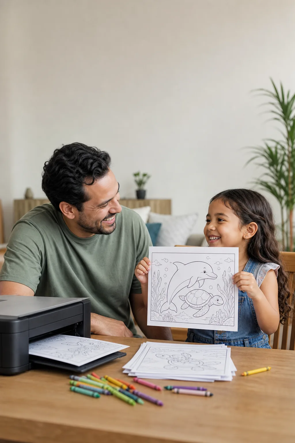 desenhos de animais que nadam para colorir — exemplo criado na Desenhos pra Colorir