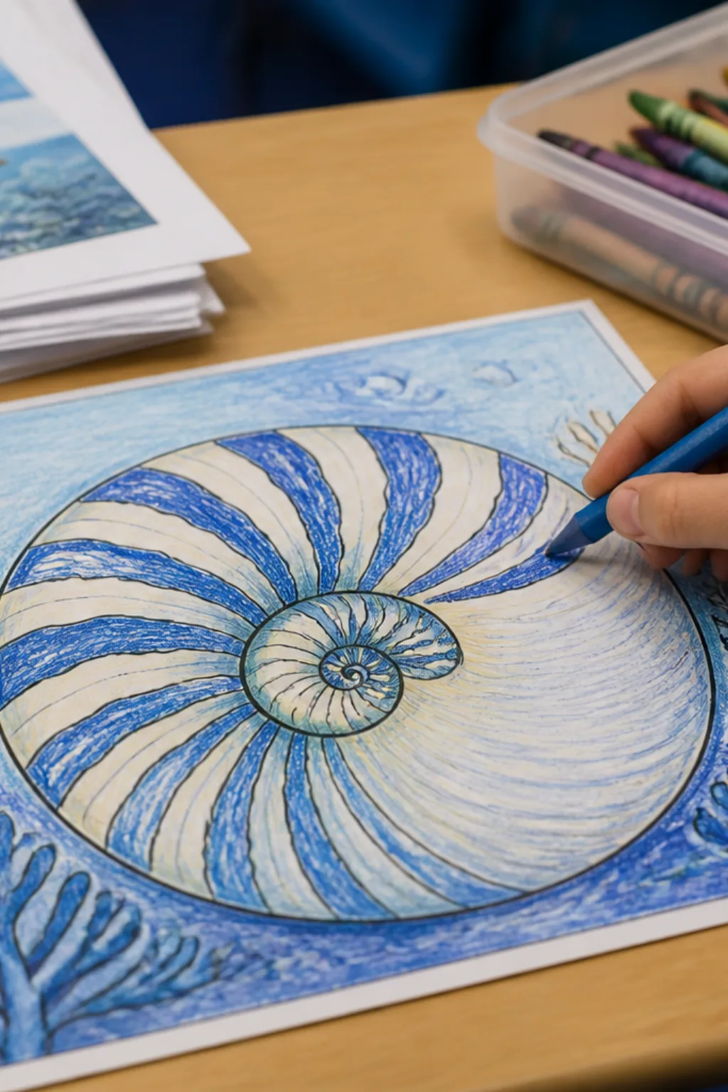 desenhos de náutilo para colorir - 2