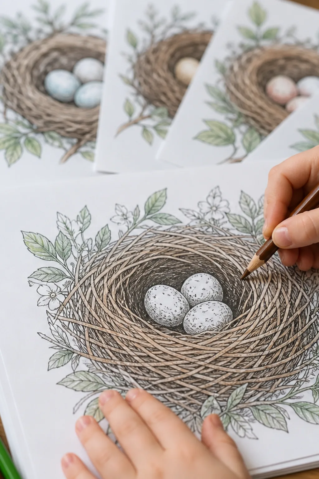 desenhos de ninhos para colorir - 2