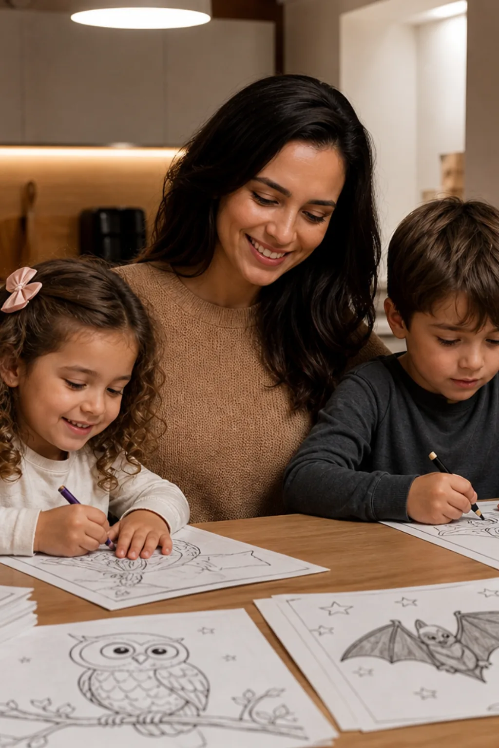 desenhos de animais noturnos para colorir - 1