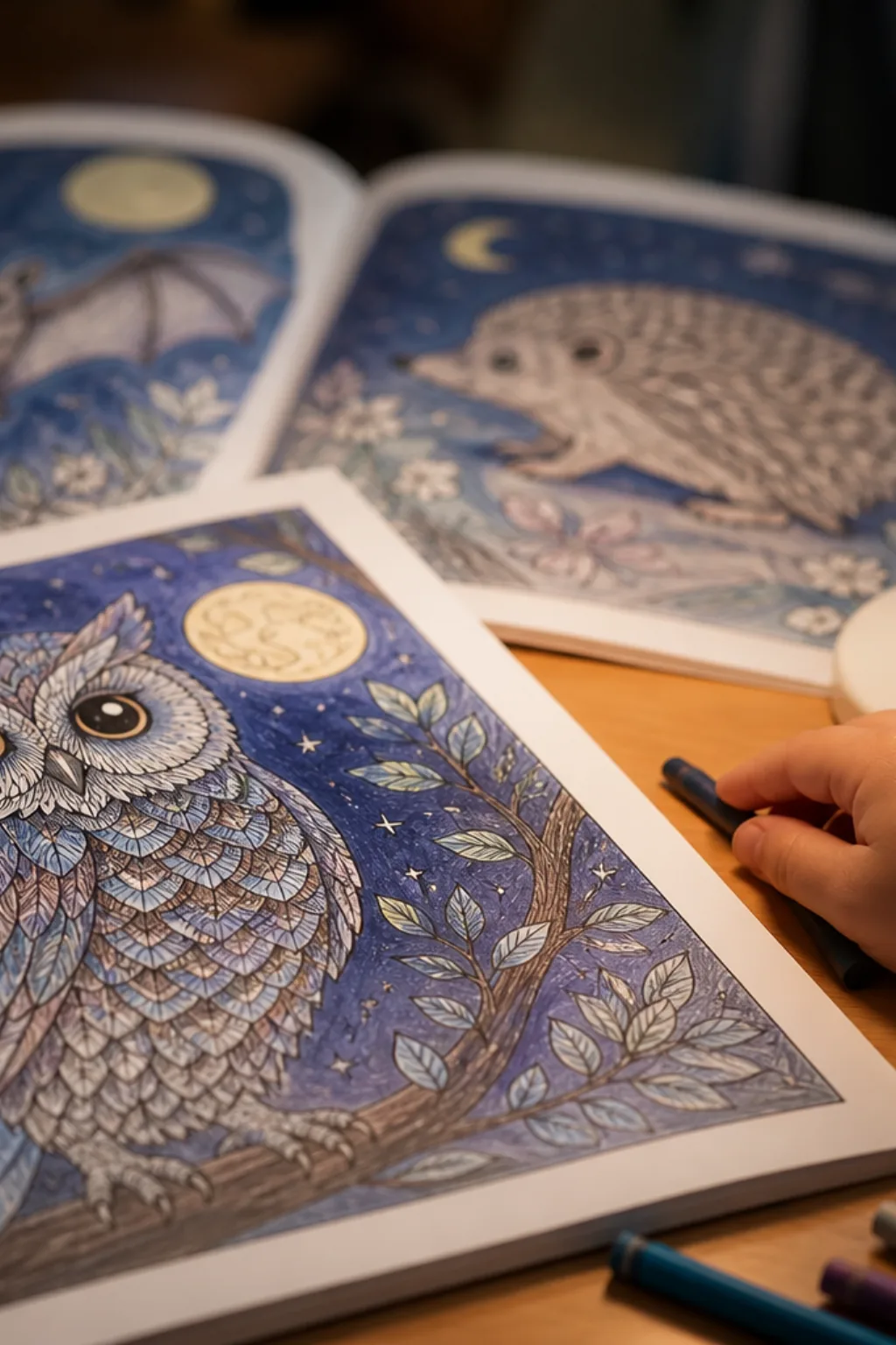 desenhos de animais noturnos para colorir - 2