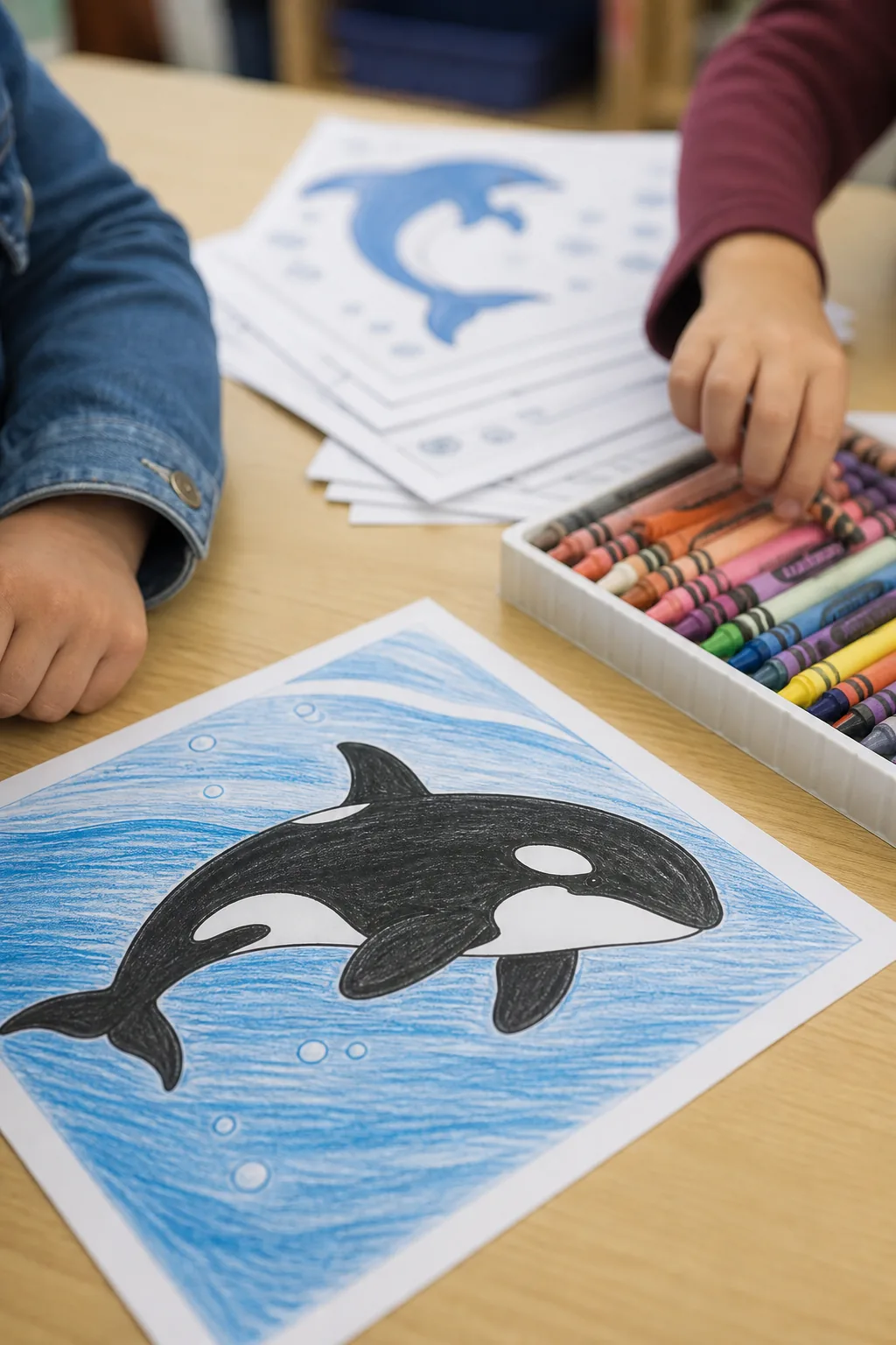 desenhos de orca para colorir - 2