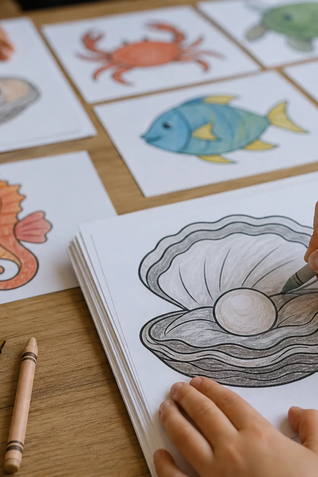 desenhos de ostra para colorir - 2