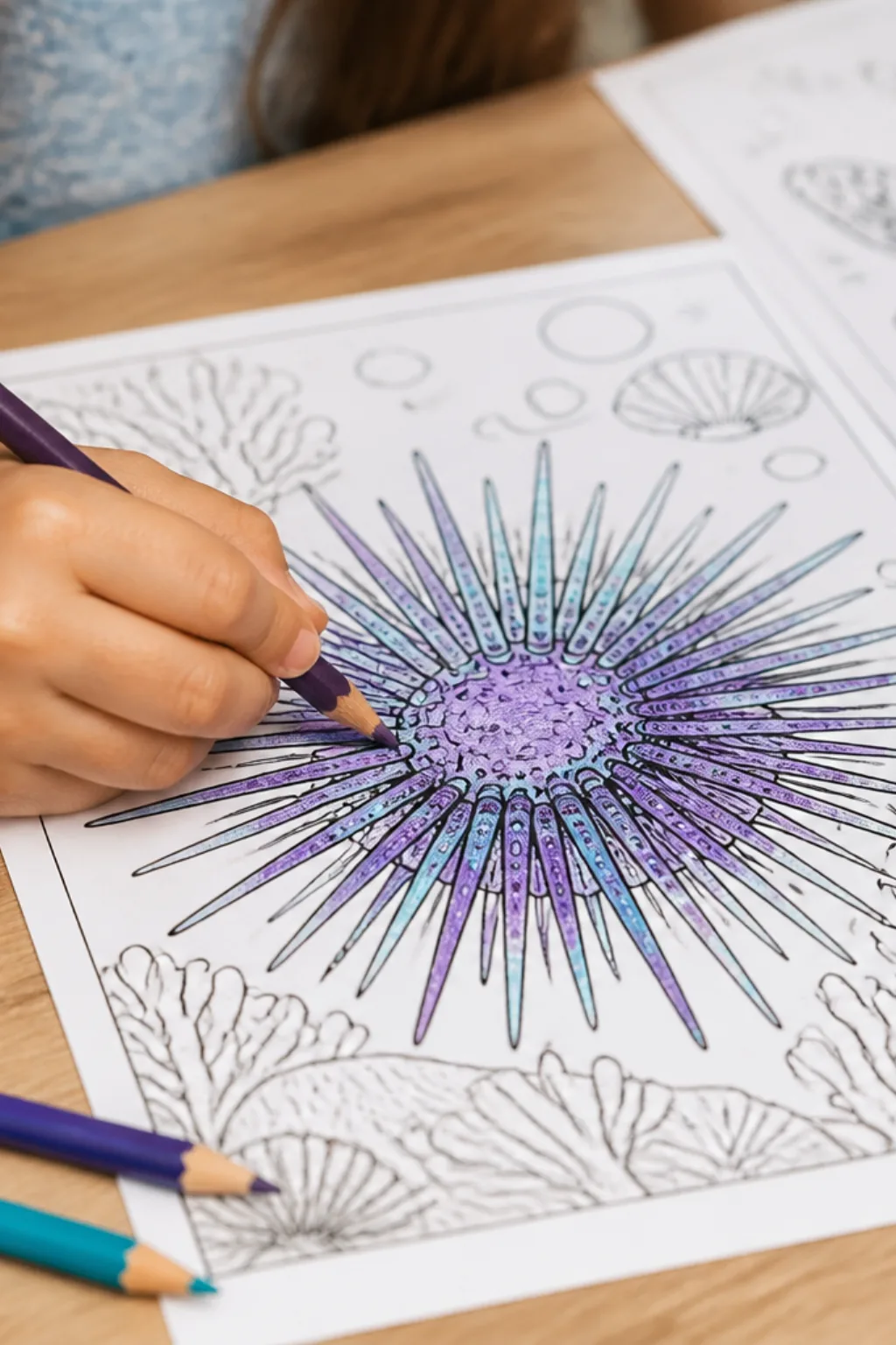 desenhos de ouriço-do-mar para colorir - 2