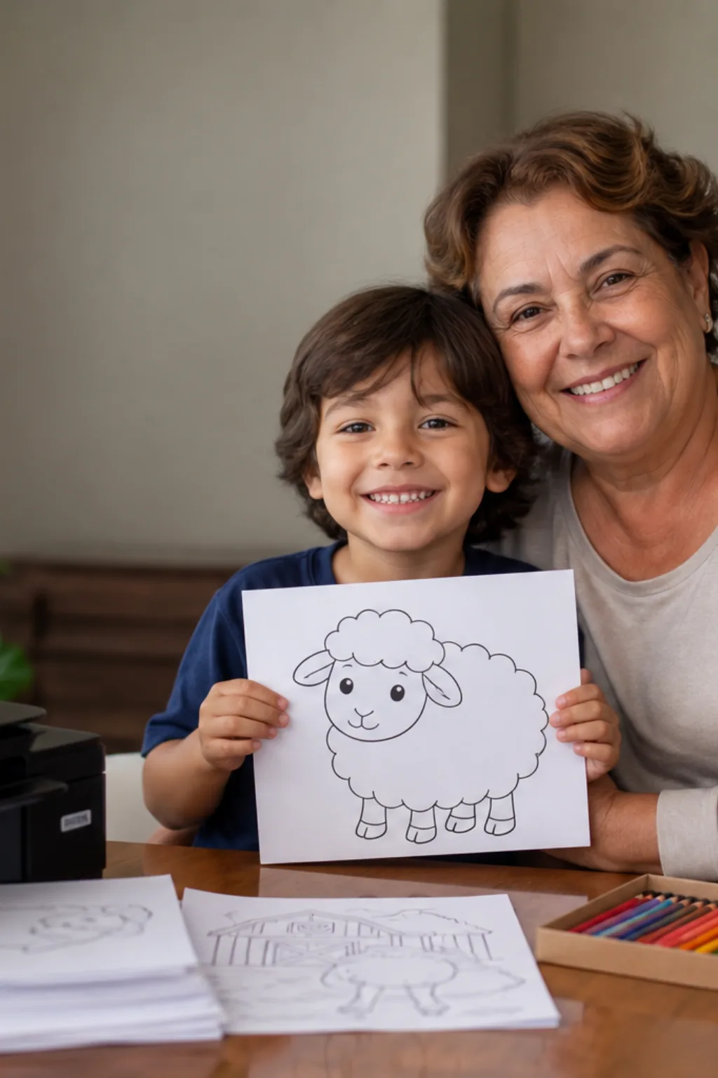 desenhos de ovelha para colorir - 1