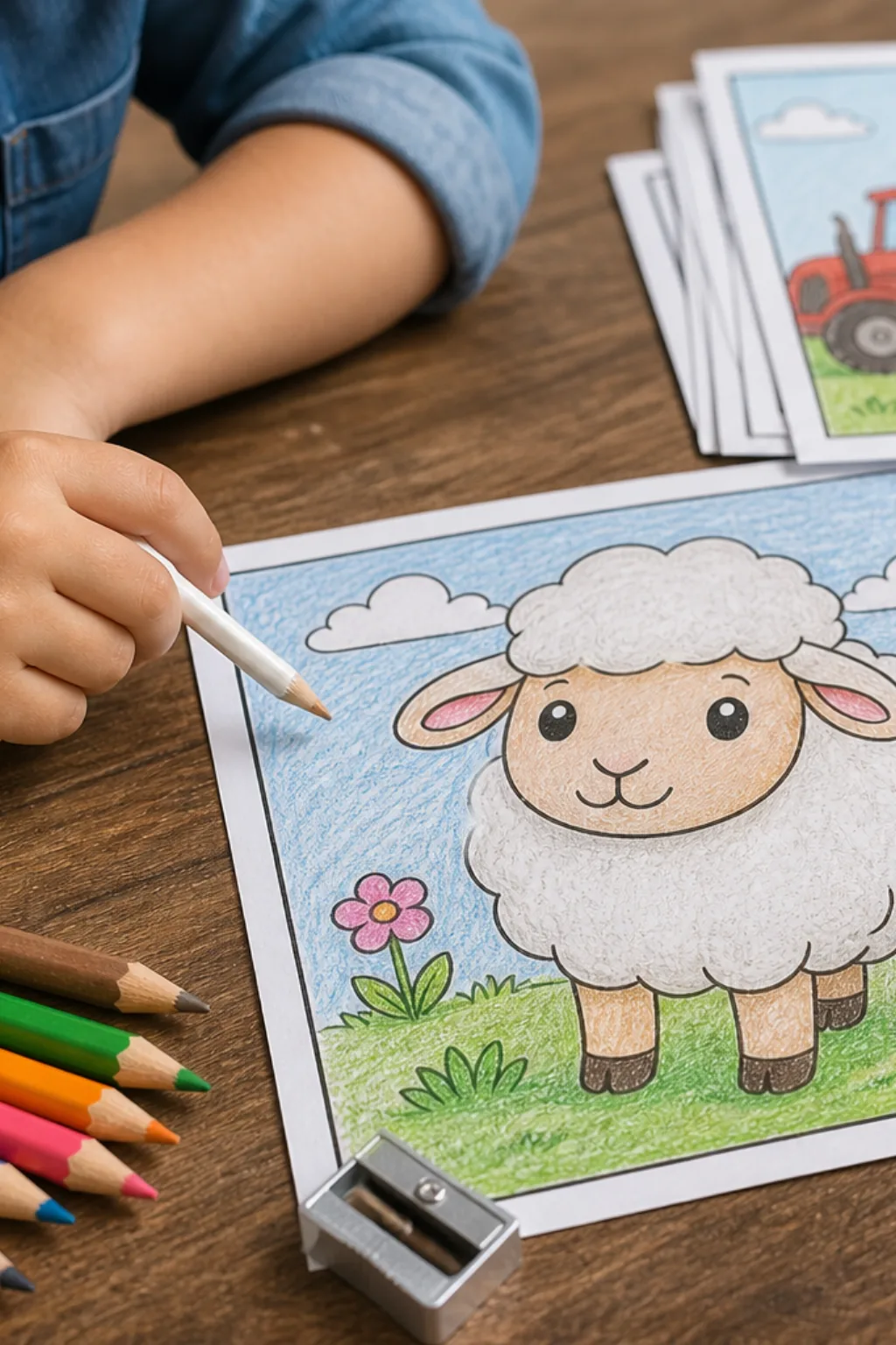 desenhos de ovelha para colorir - 2