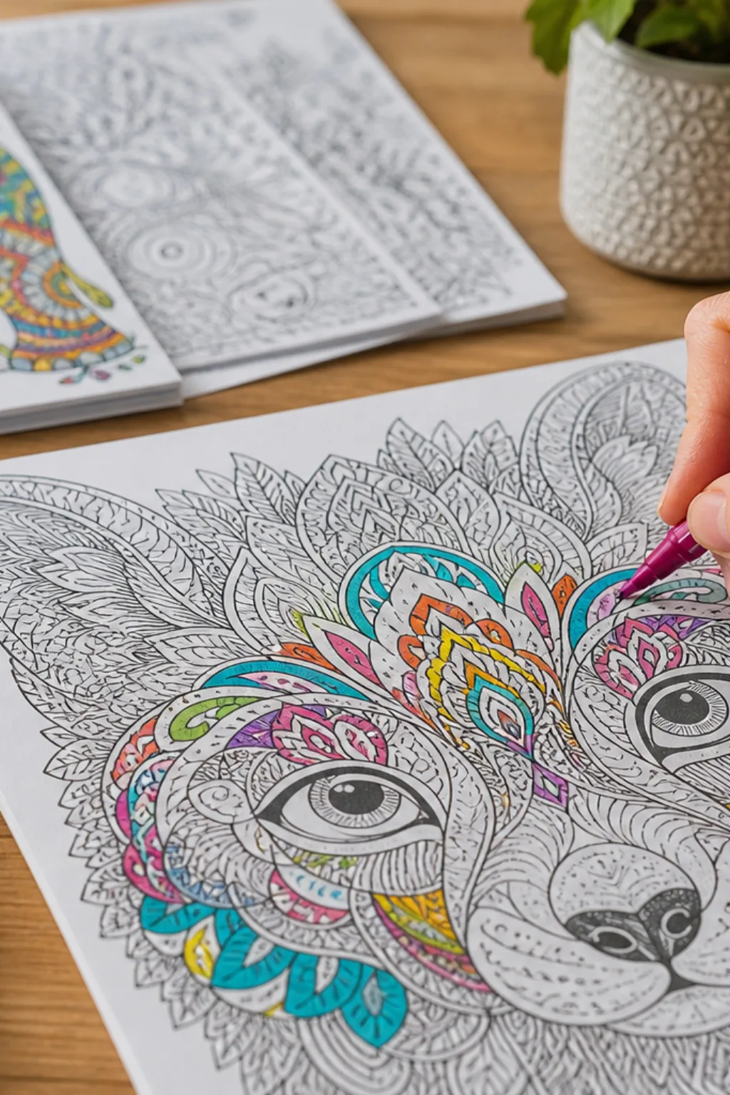desenhos de animais com padrões para colorir - 2
