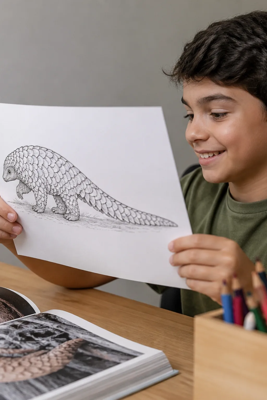 desenhos de pangolim para colorir - 1