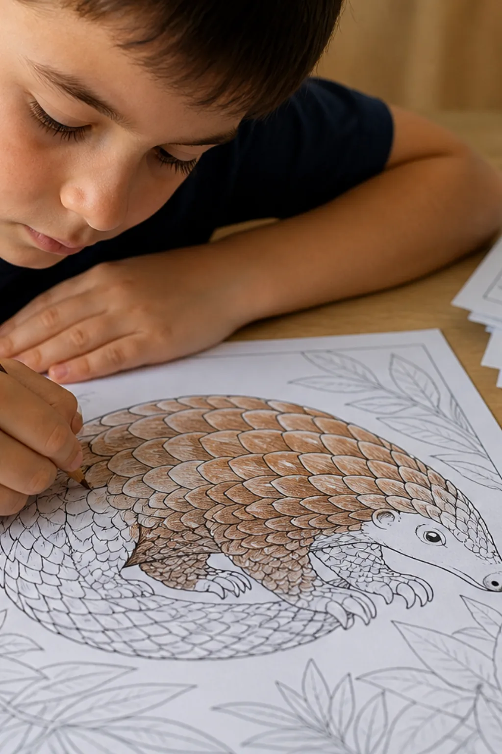 desenhos de pangolim para colorir - 2
