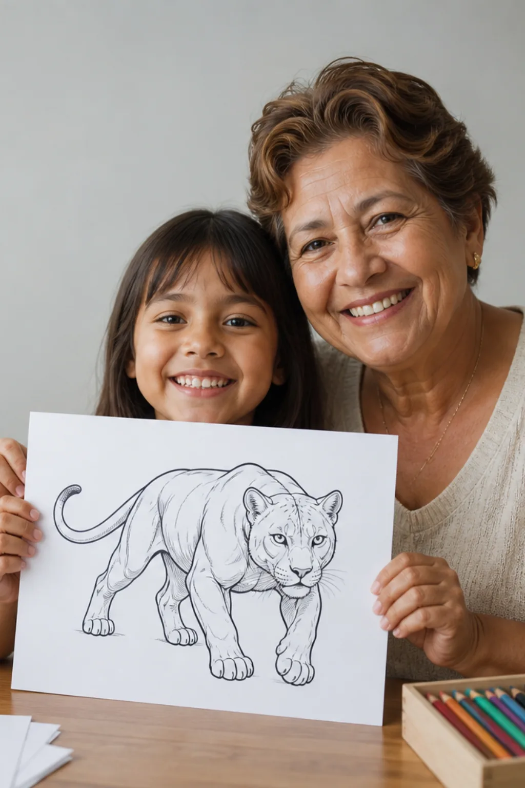 desenhos do animal pantera-negra para colorir — exemplo criado na Desenhos pra Colorir