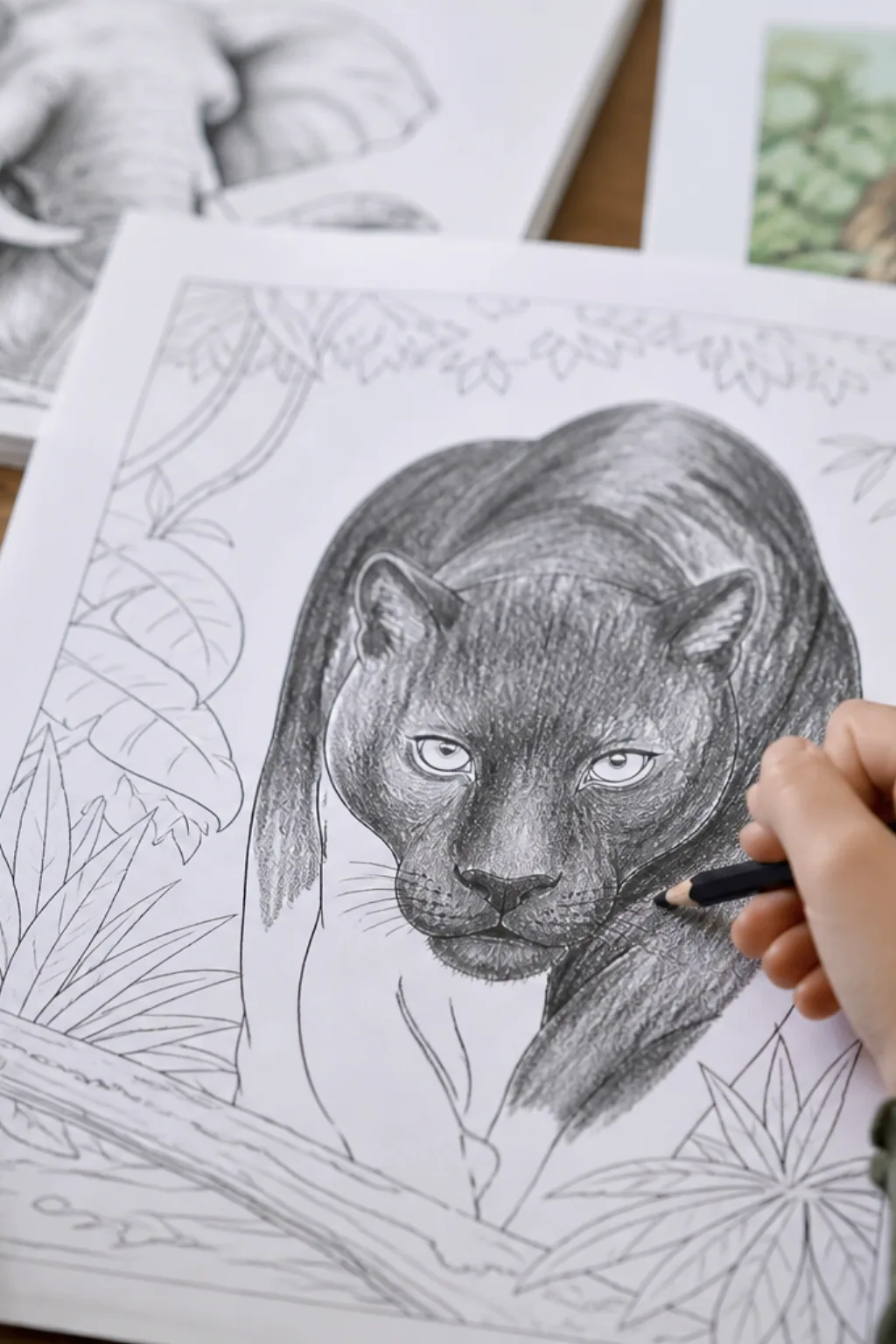 desenhos do animal pantera-negra para colorir - 2