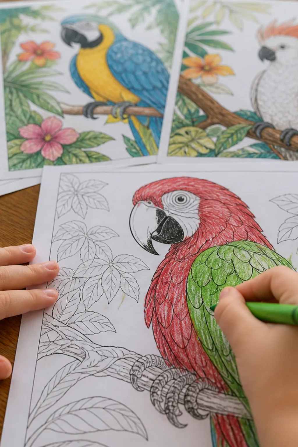 desenhos de papagaio para colorir - 2