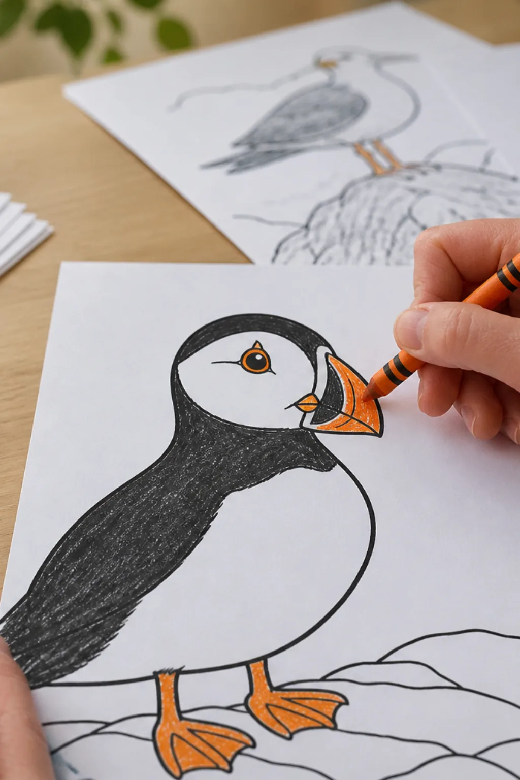 desenhos de papagaio-do-mar para colorir - 2