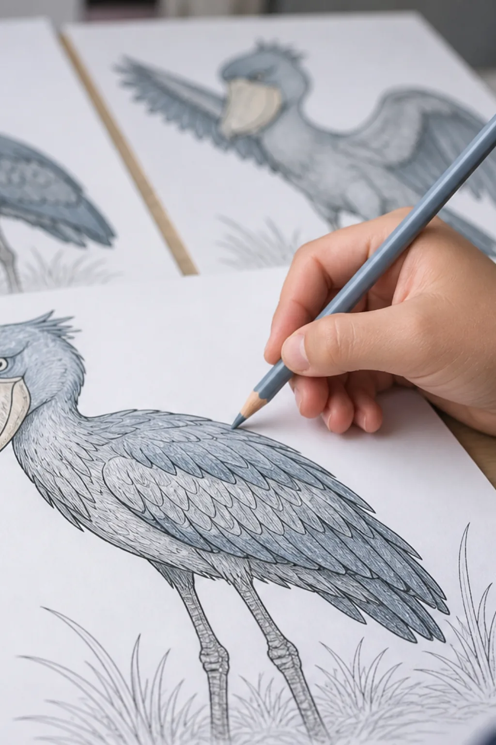 desenhos do pássaro bico-de-sapato para colorir - 2