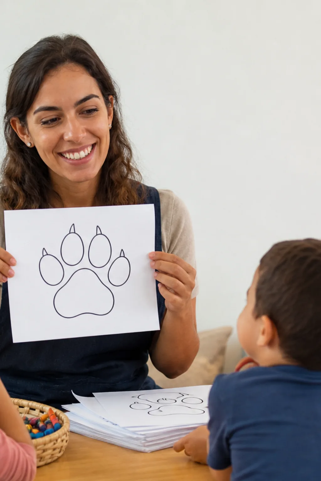 desenhos de patas de animais para colorir — exemplo criado na Desenhos pra Colorir