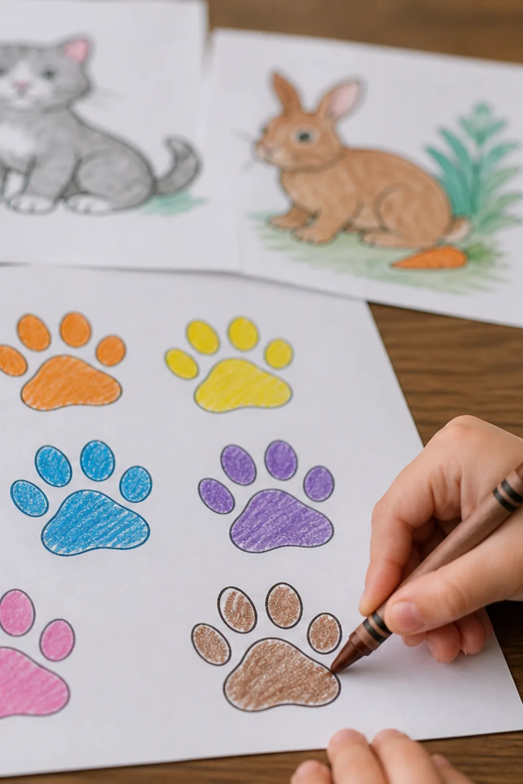 desenhos de patas de animais para colorir - 2