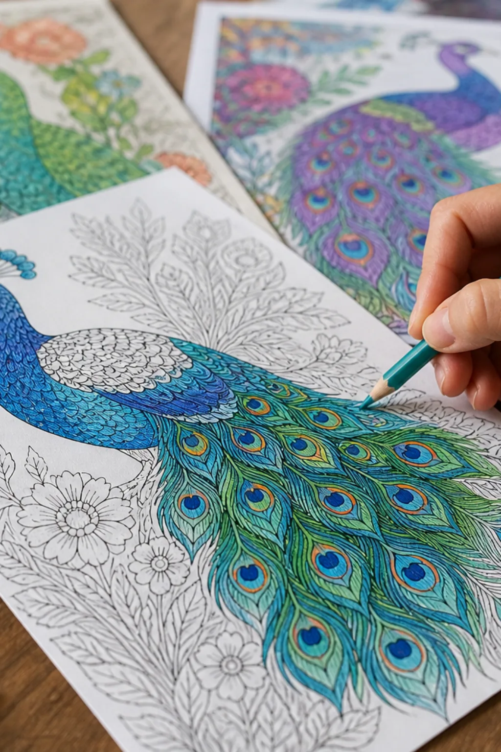 desenhos de pavão para colorir - 2
