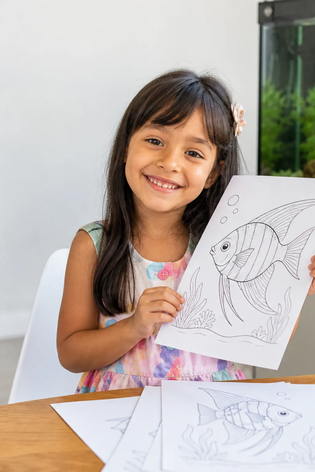 desenhos de peixe-anjo para colorir — exemplo criado na Desenhos pra Colorir