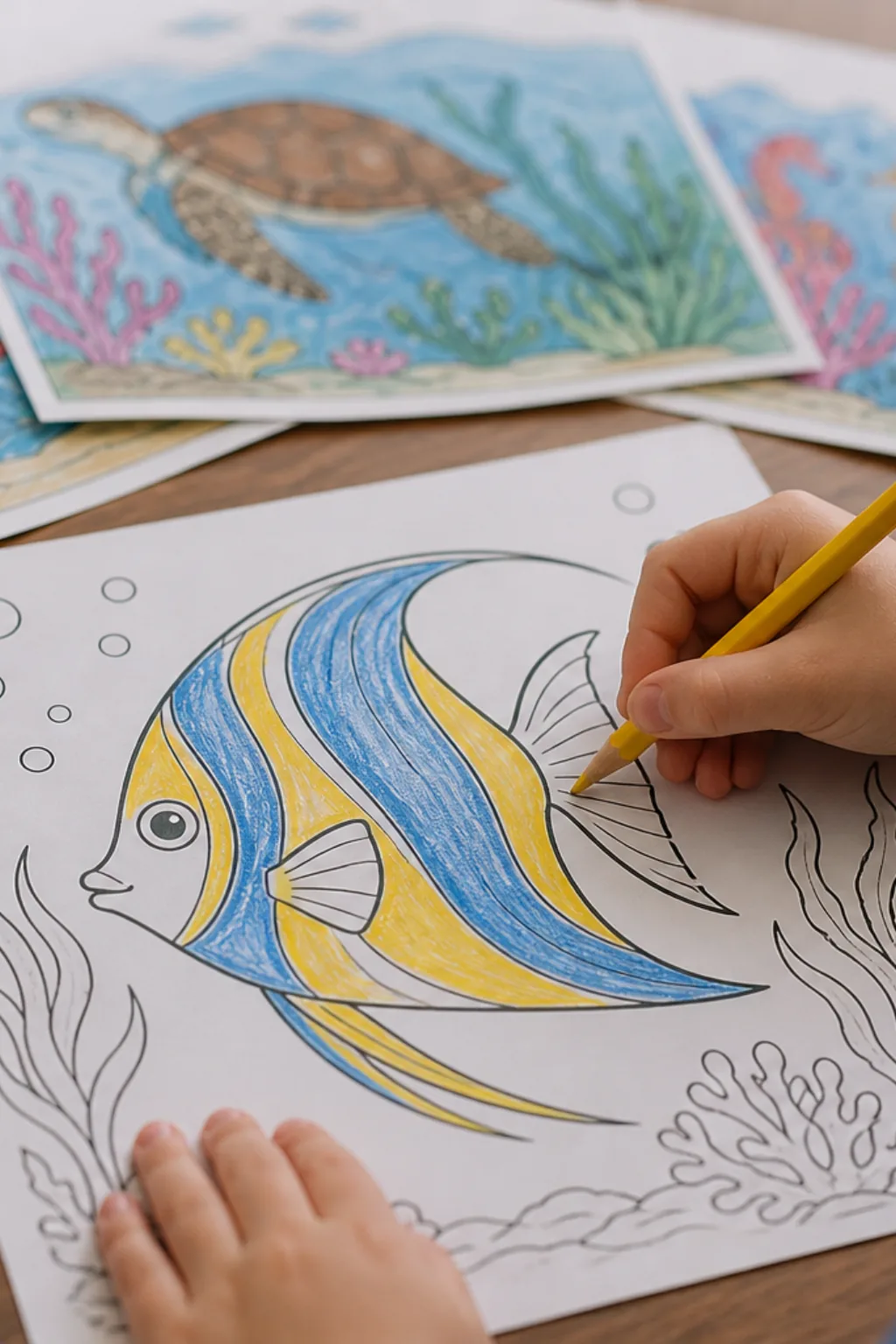 desenhos de peixe-anjo para colorir - 2