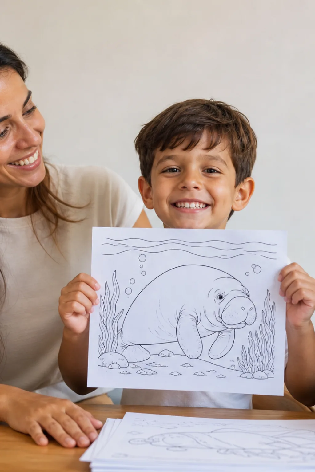 desenhos de peixe boi para colorir - 1