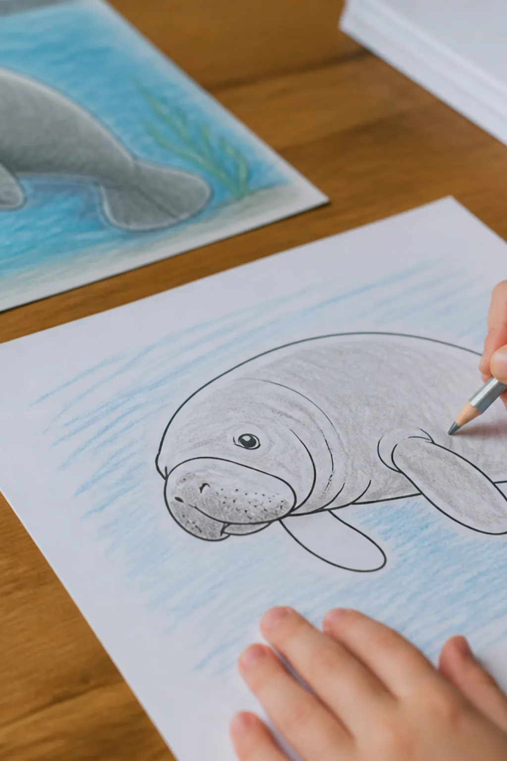 desenhos de peixe boi para colorir - 2