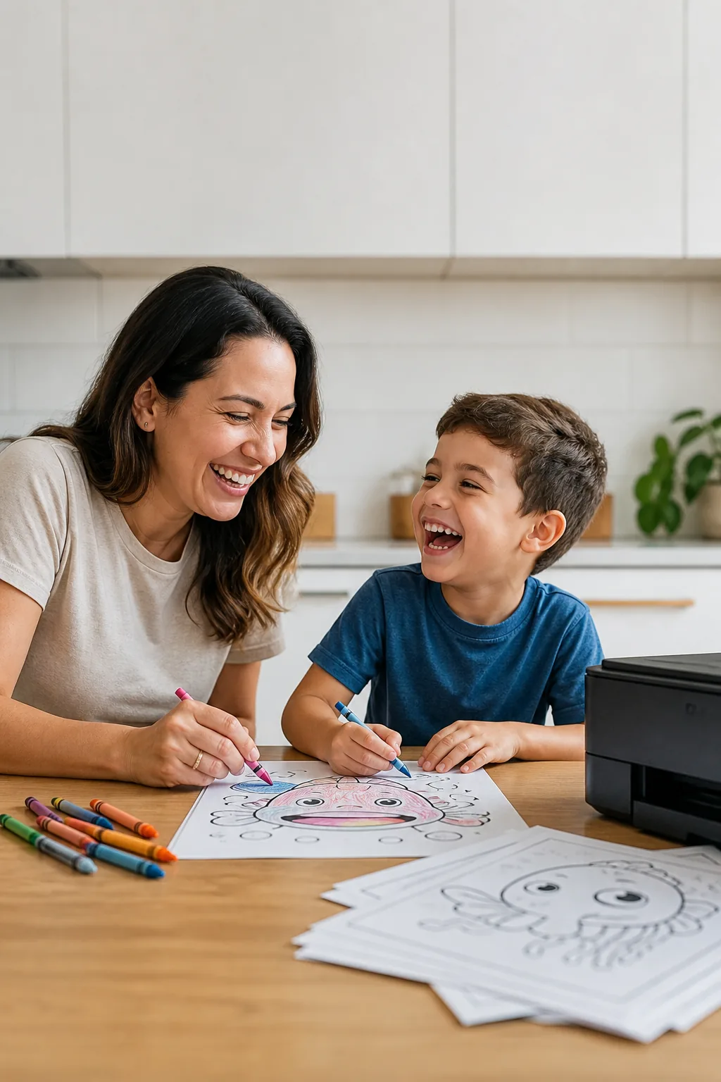 desenhos de peixe-bolha para colorir — exemplo criado na Desenhos pra Colorir