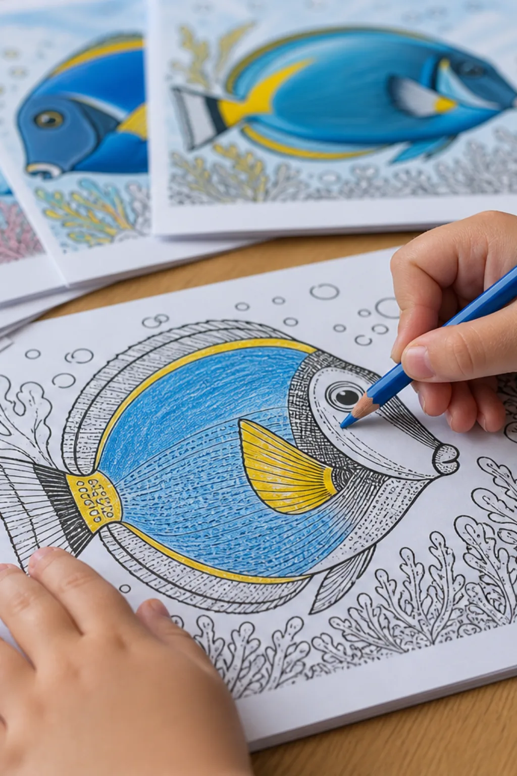 desenhos de peixe-cirurgião-patela para colorir - 2
