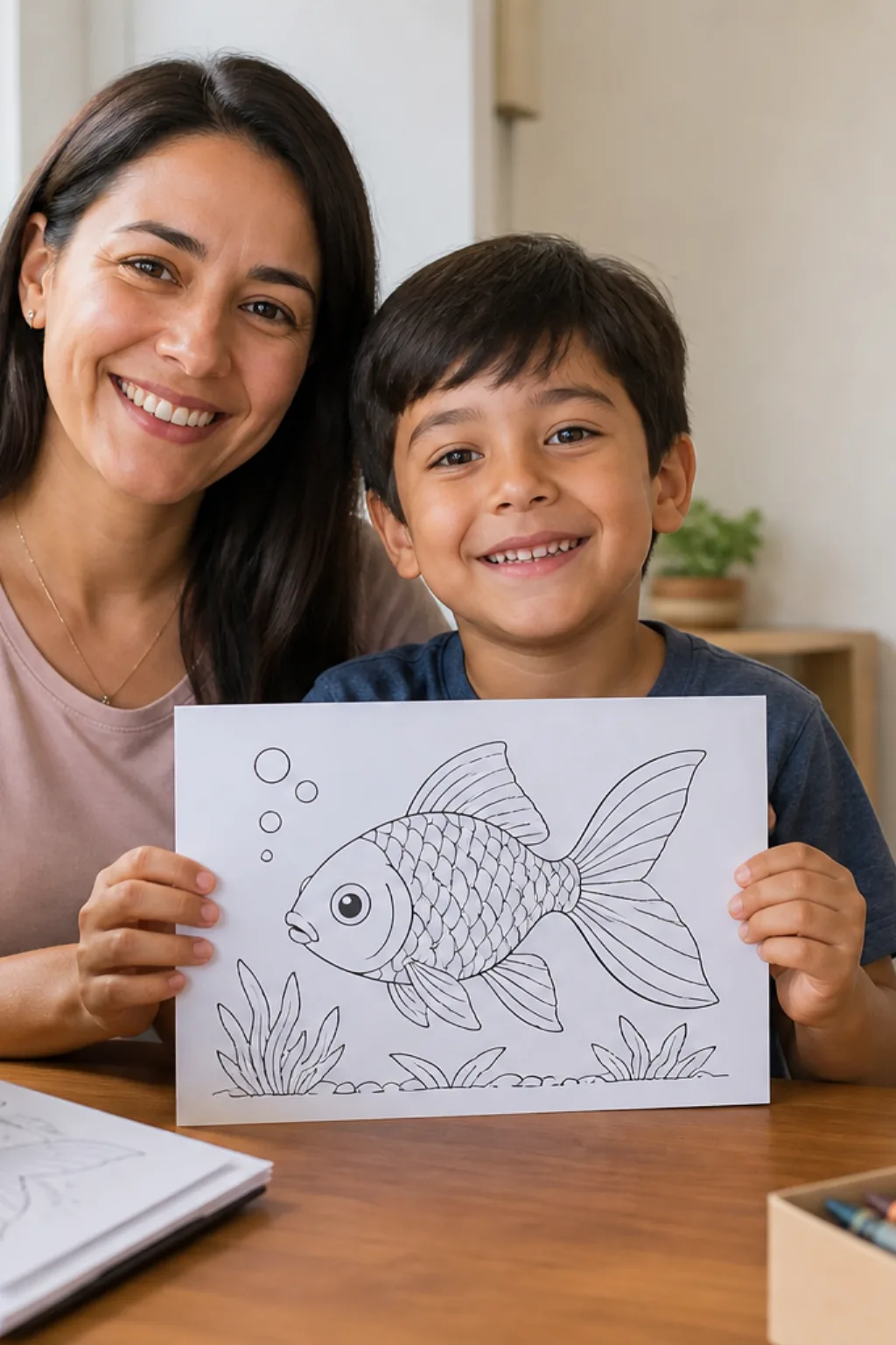 desenho de peixe dourado para colorir - 1