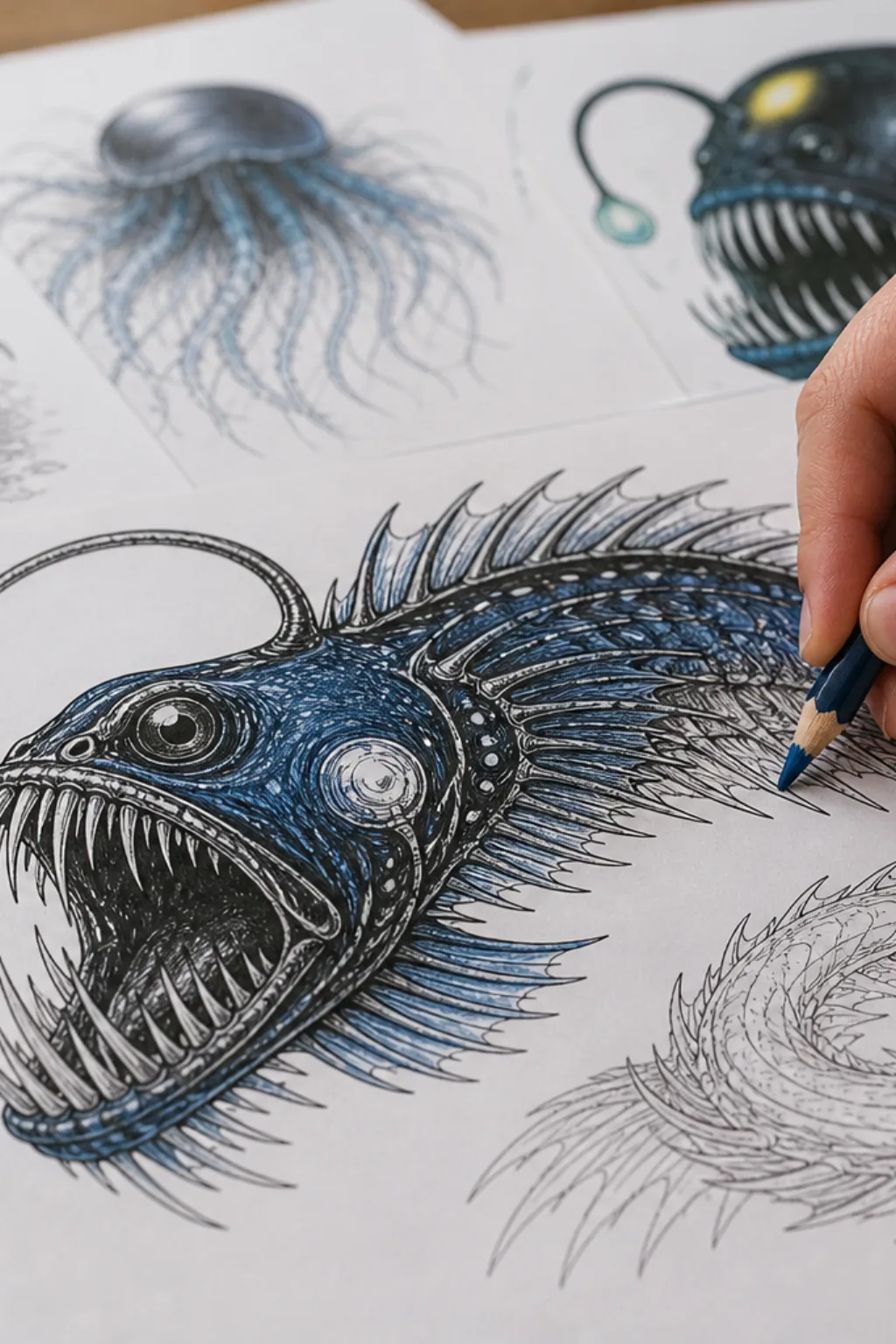 desenhos de peixe-dragão para colorir - 2