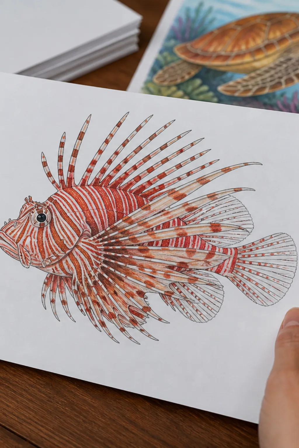 desenhos de peixe-leão para colorir - 2