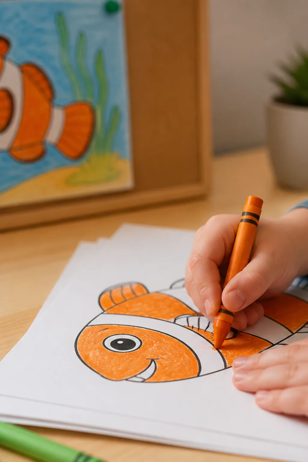 desenhos de peixe palhaço para colorir - 2