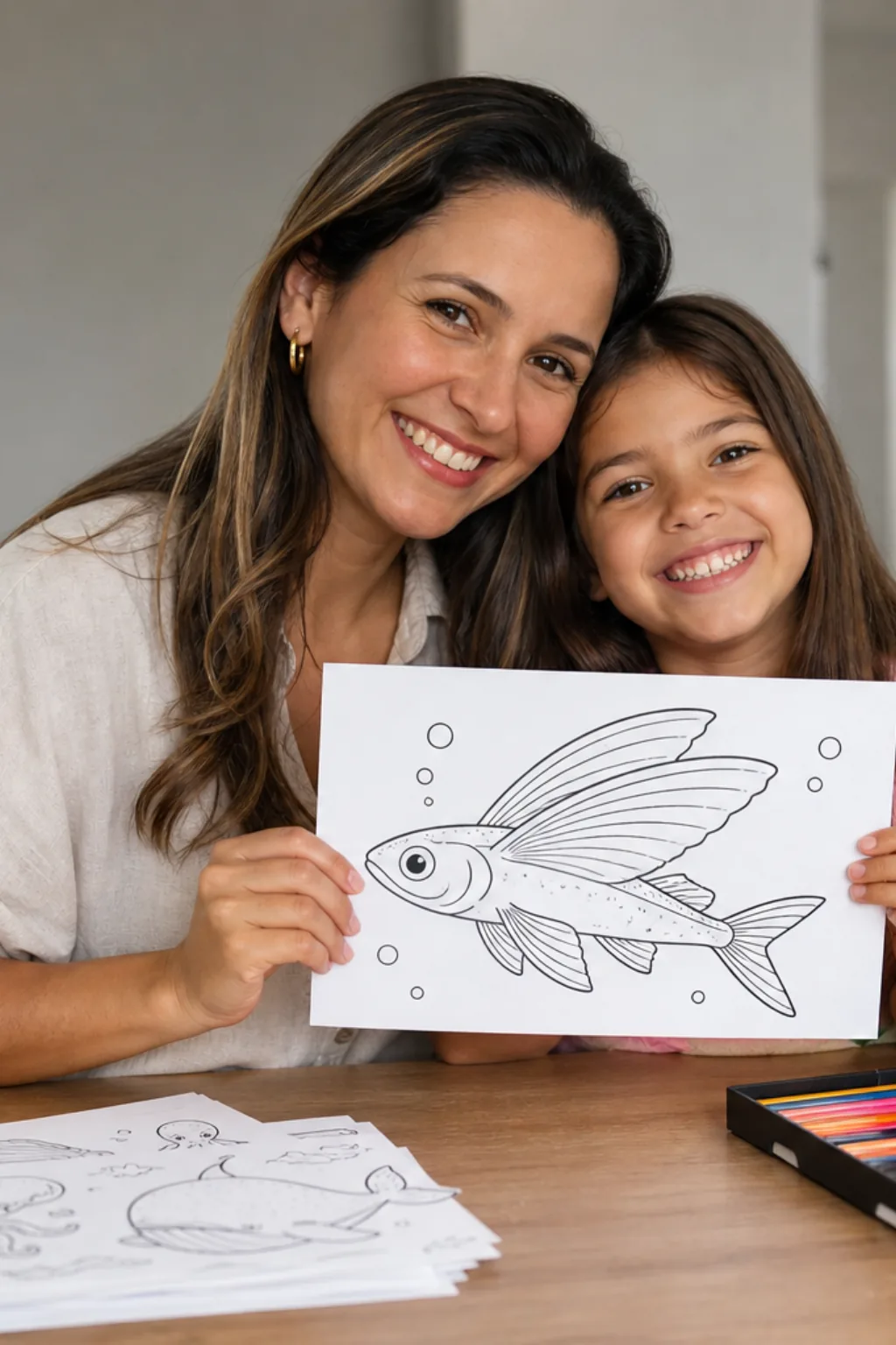 desenhos de peixe-voador para colorir - 1