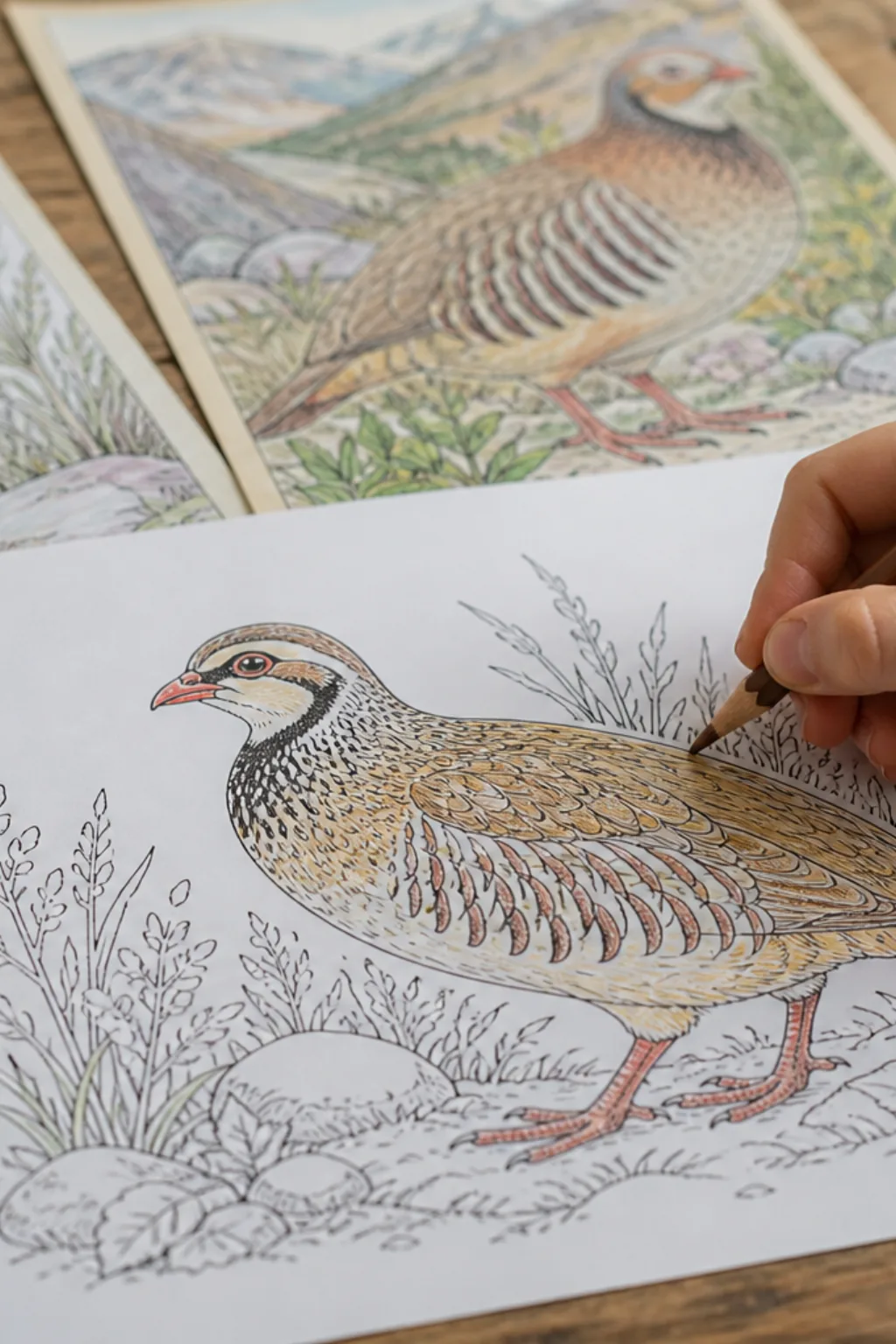 desenhos de perdiz para colorir - 2