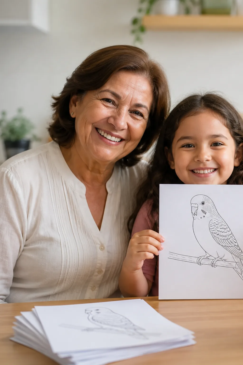 desenhos de periquito para colorir - 1