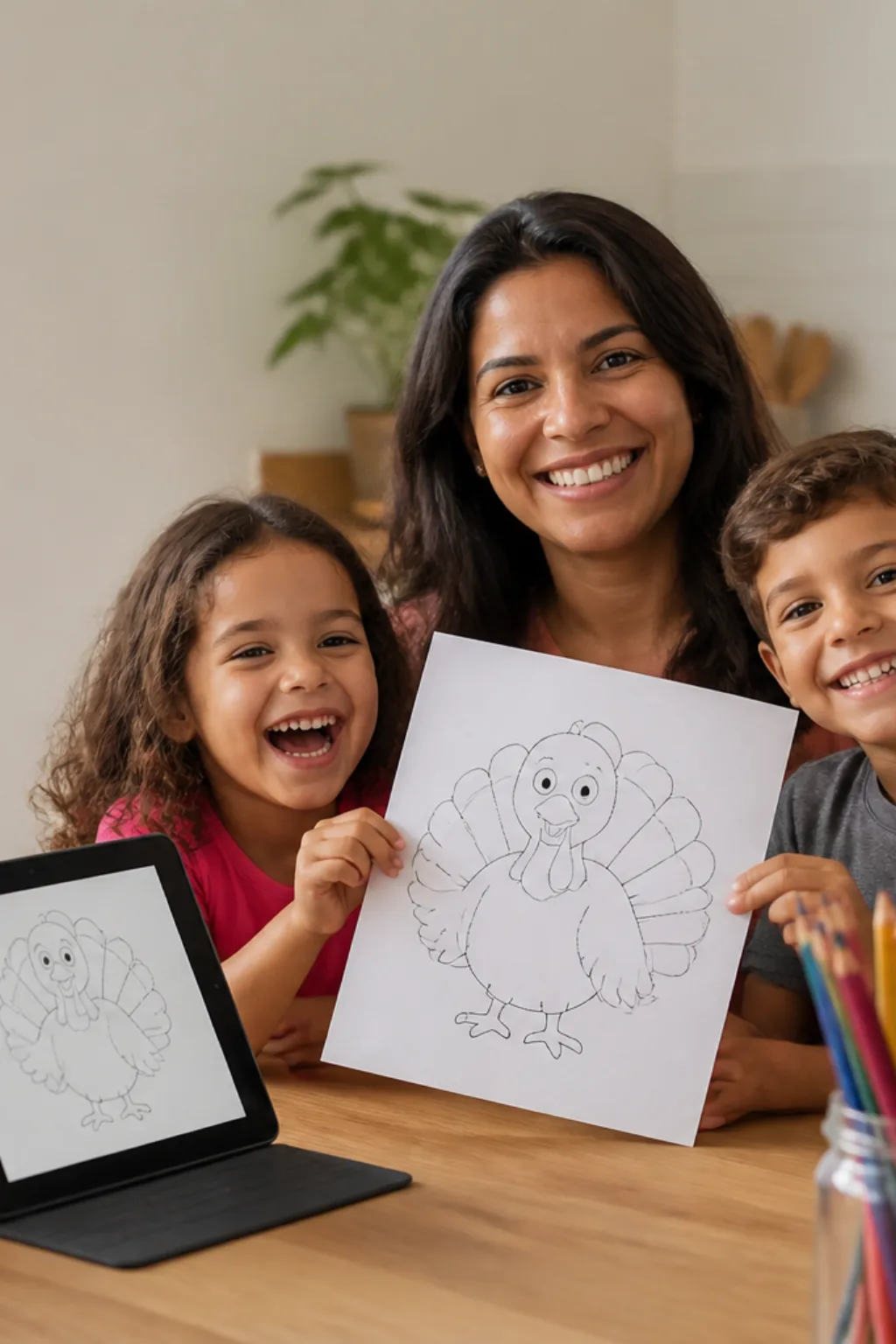 desenhos de peru para colorir - 1