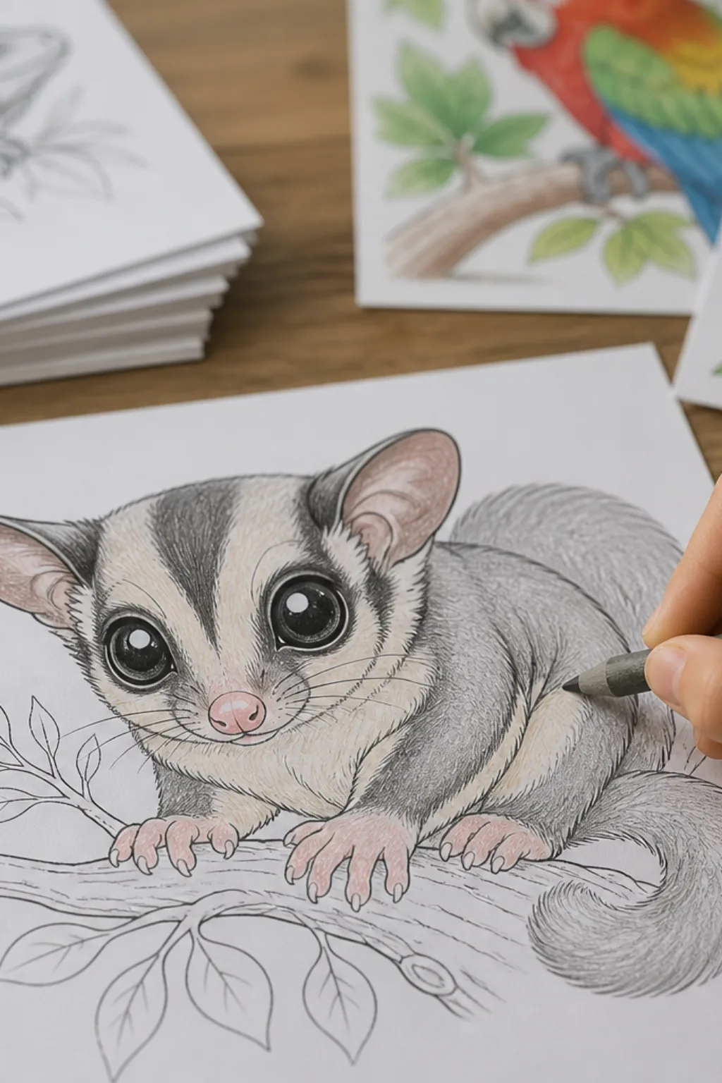 desenhos de petauro-do-açúcar para colorir - 2