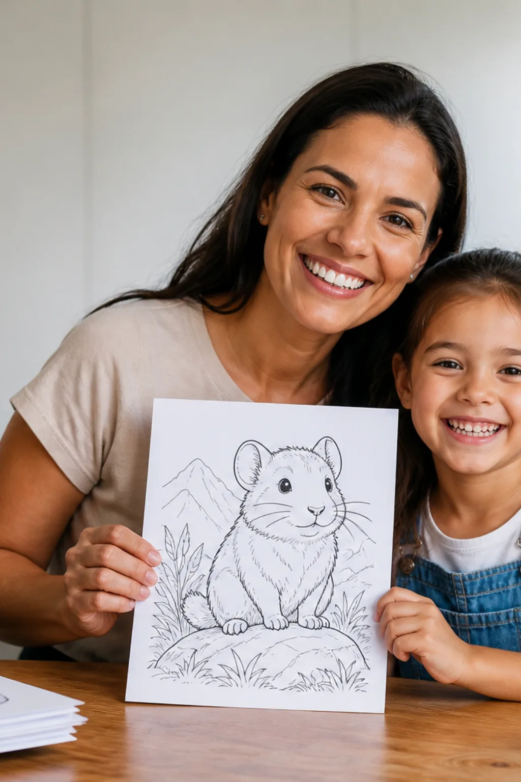 desenhos do animal pika para colorir — exemplo criado na Desenhos pra Colorir