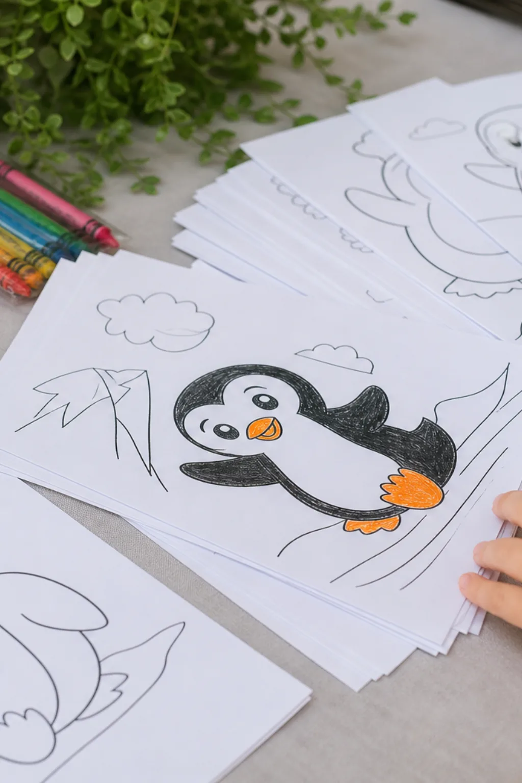 desenhos de pinguim para colorir - 2