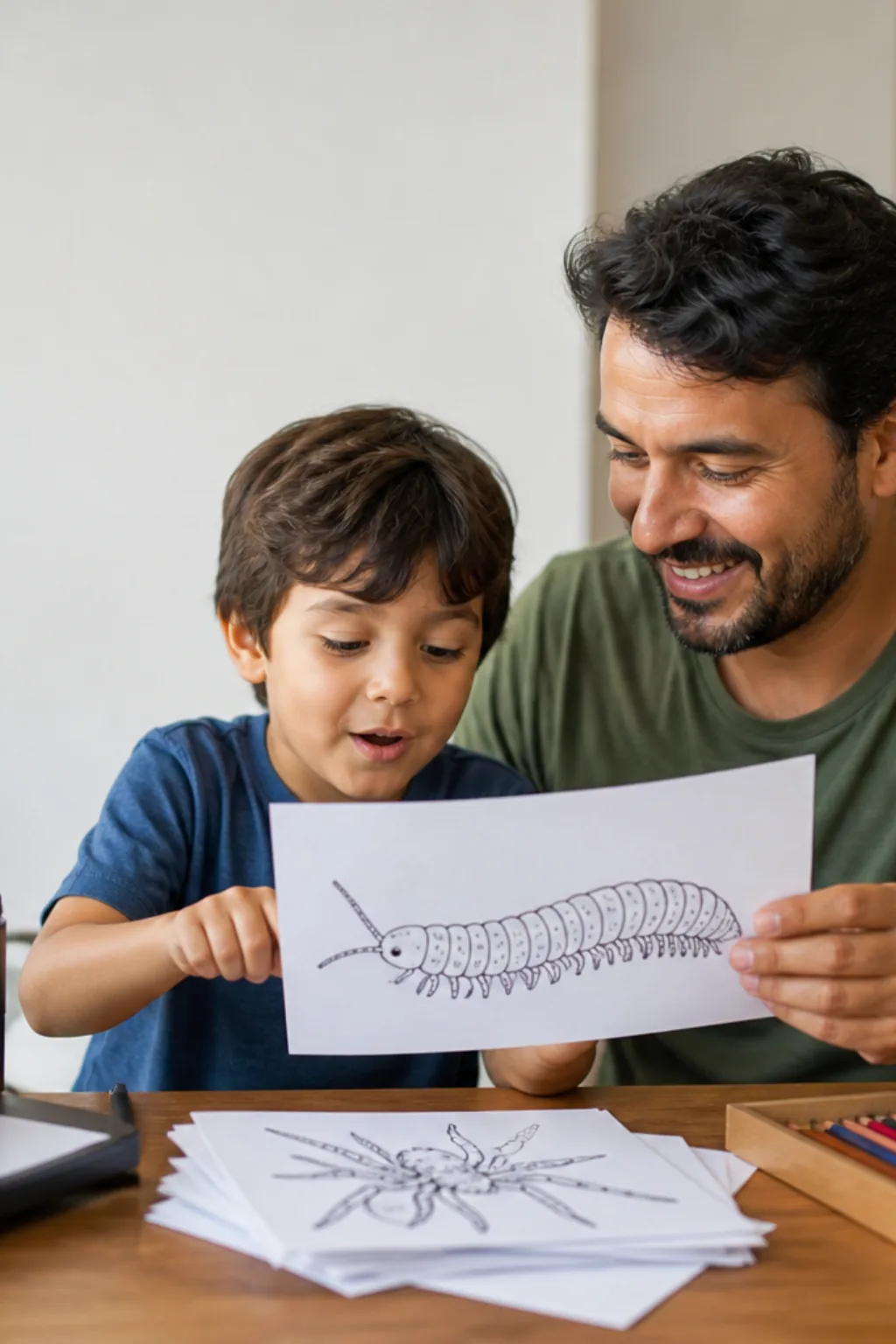 desenhos de piolho-de-cobra para colorir — exemplo criado na Desenhos pra Colorir