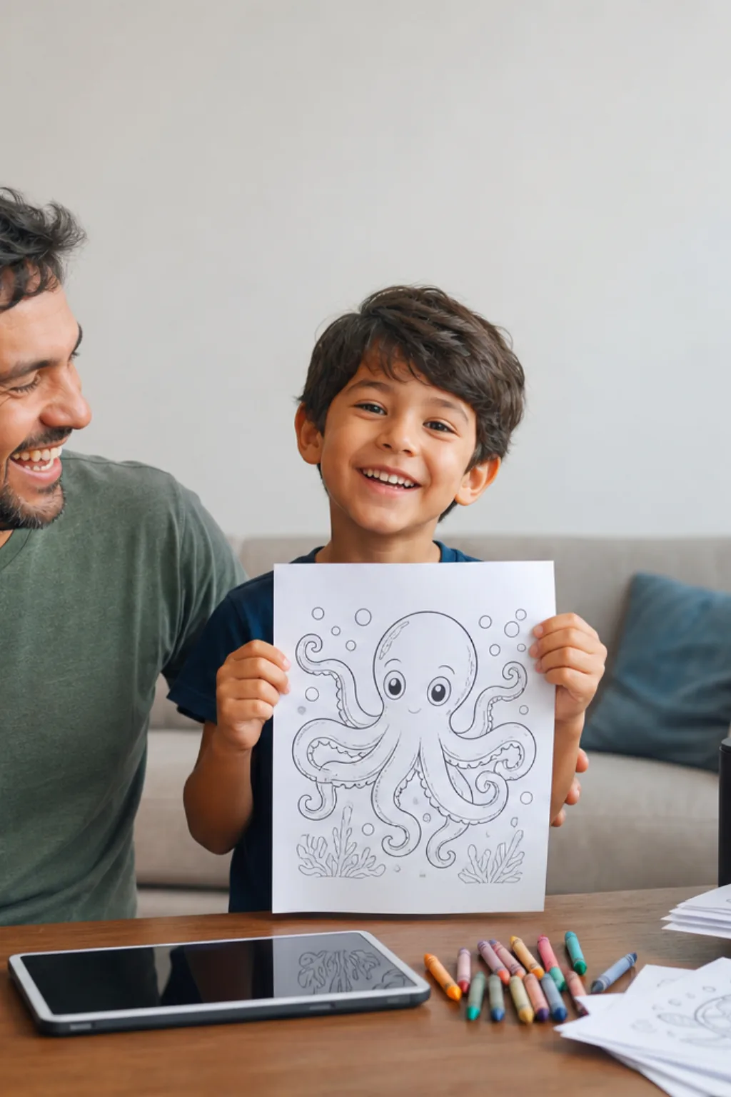 desenhos de polvo para colorir - 1