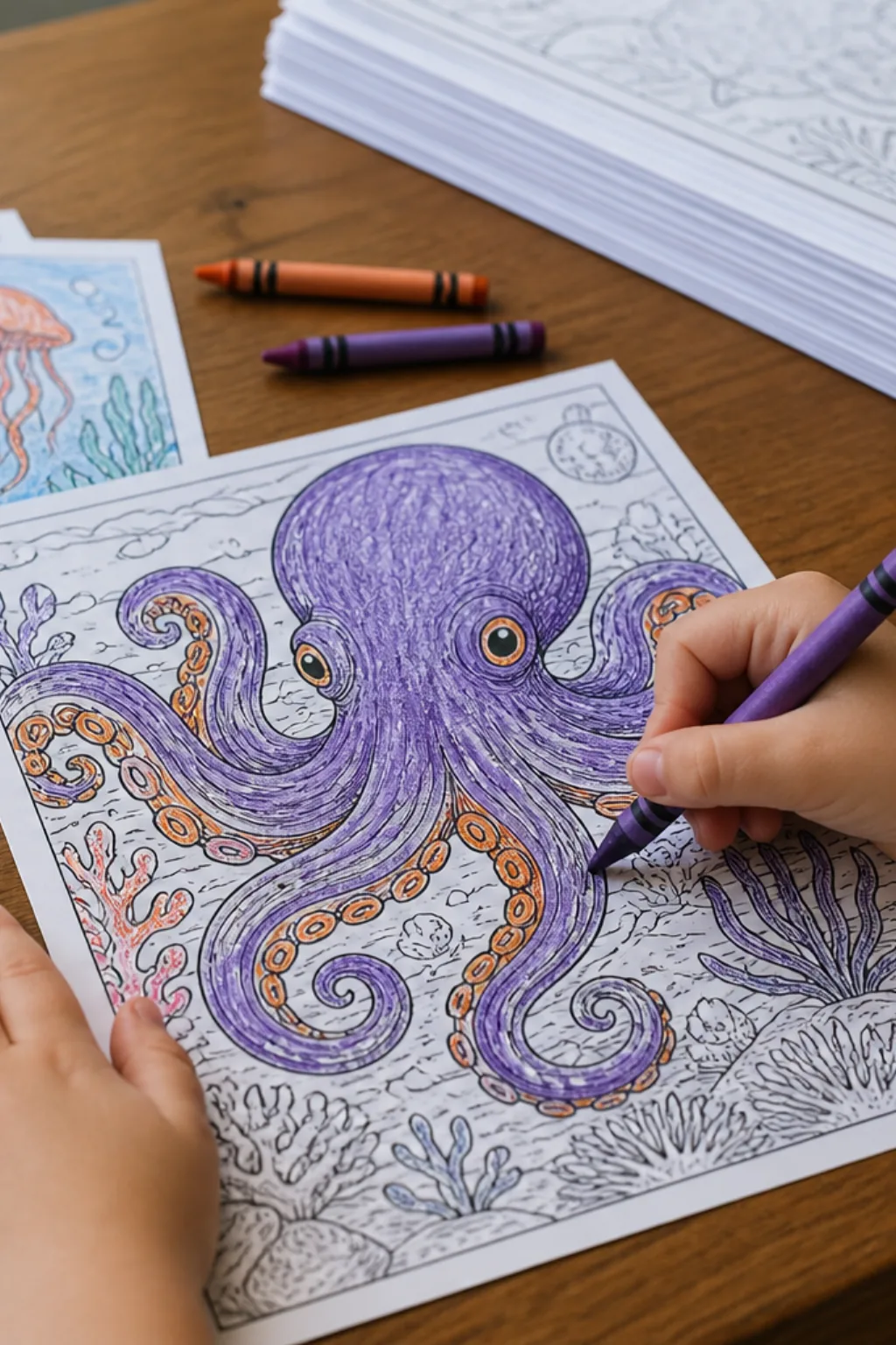 desenhos de polvo para colorir - 2