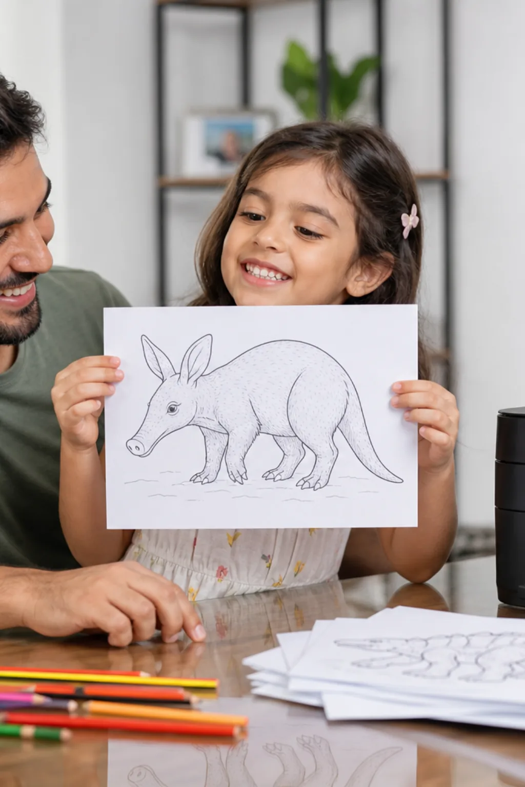 desenhos de porco-da-terra para colorir — exemplo criado na Desenhos pra Colorir