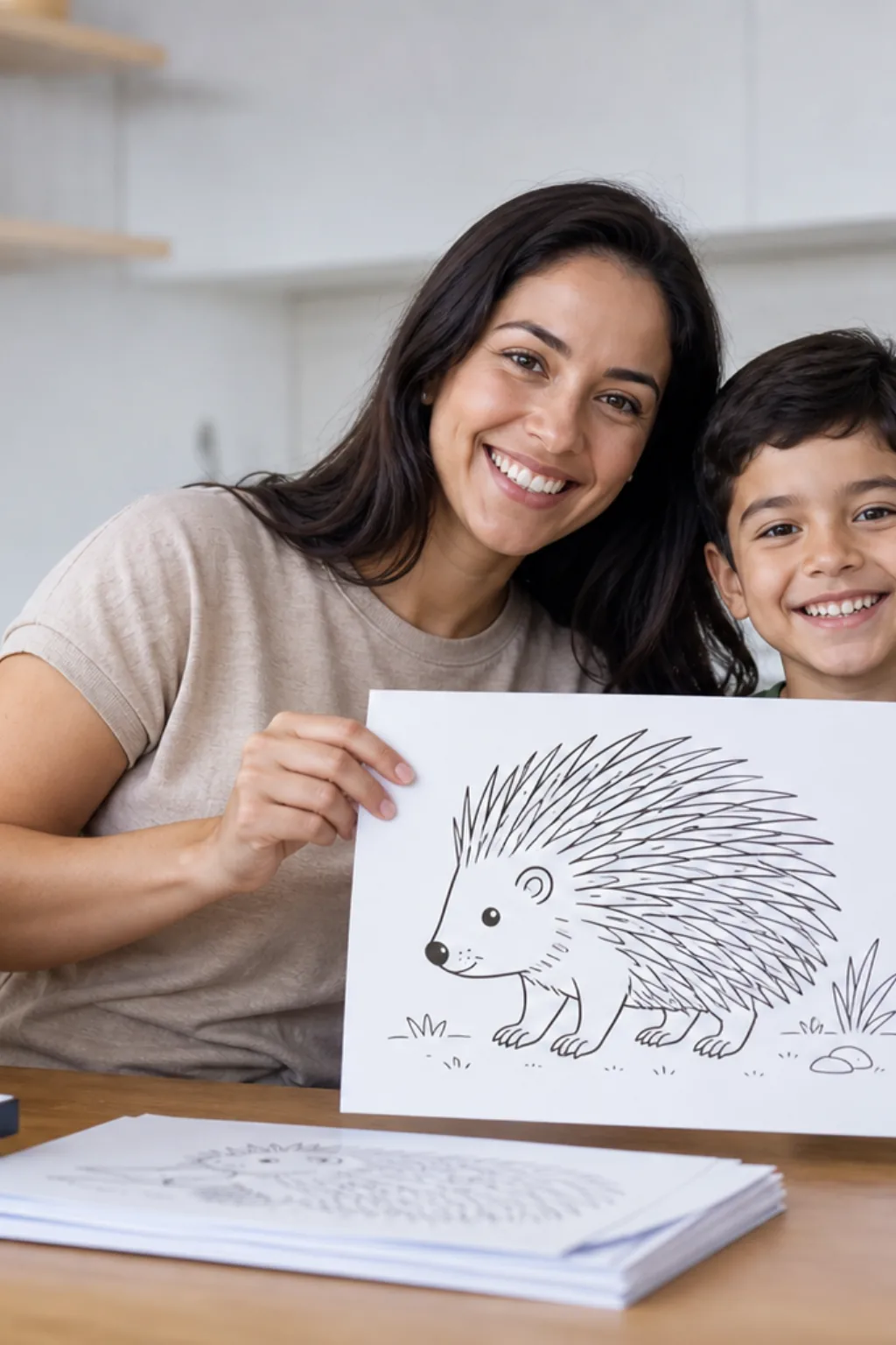 desenhos de porco espinho para colorir - 1