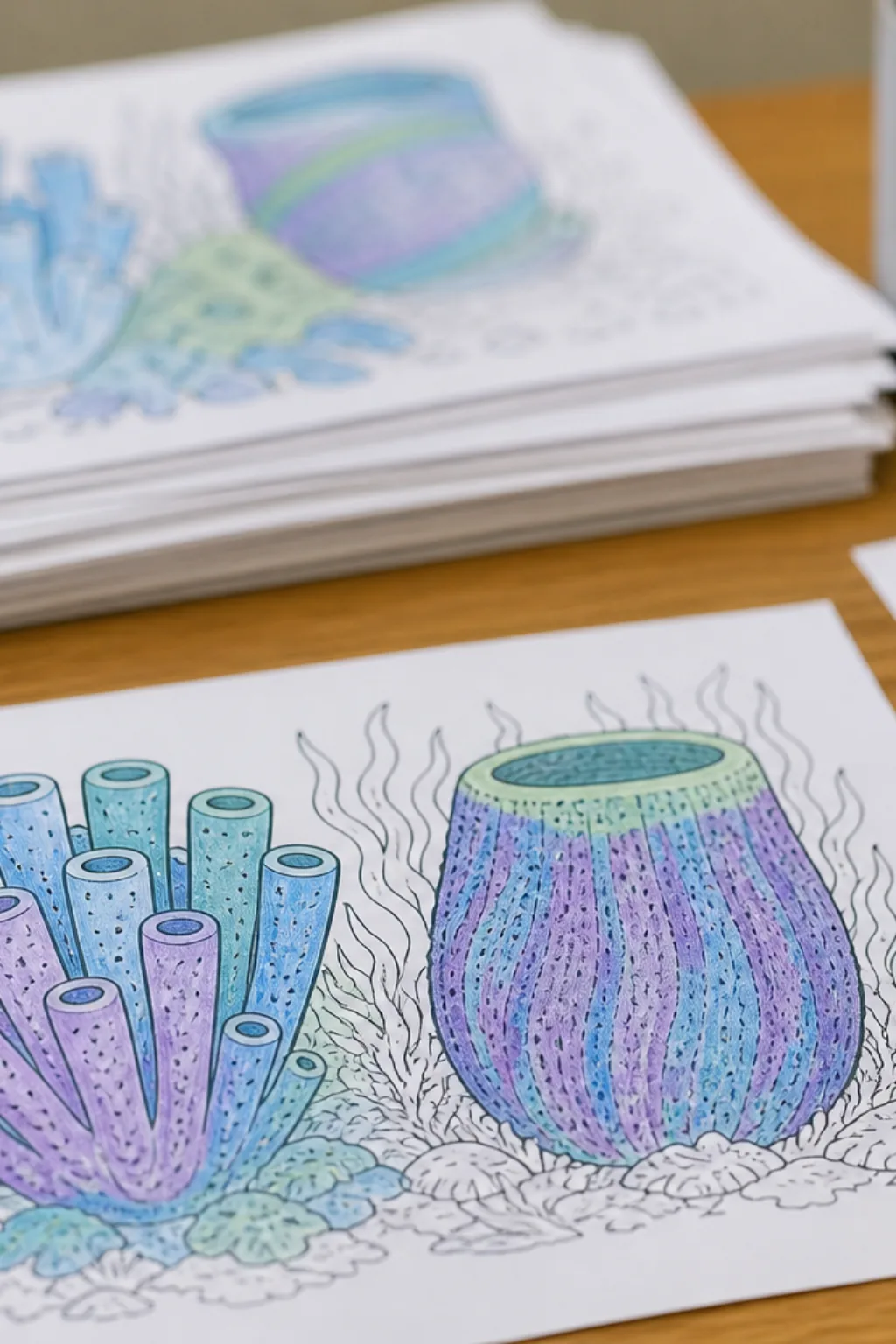 desenhos de poríferos para colorir - 2