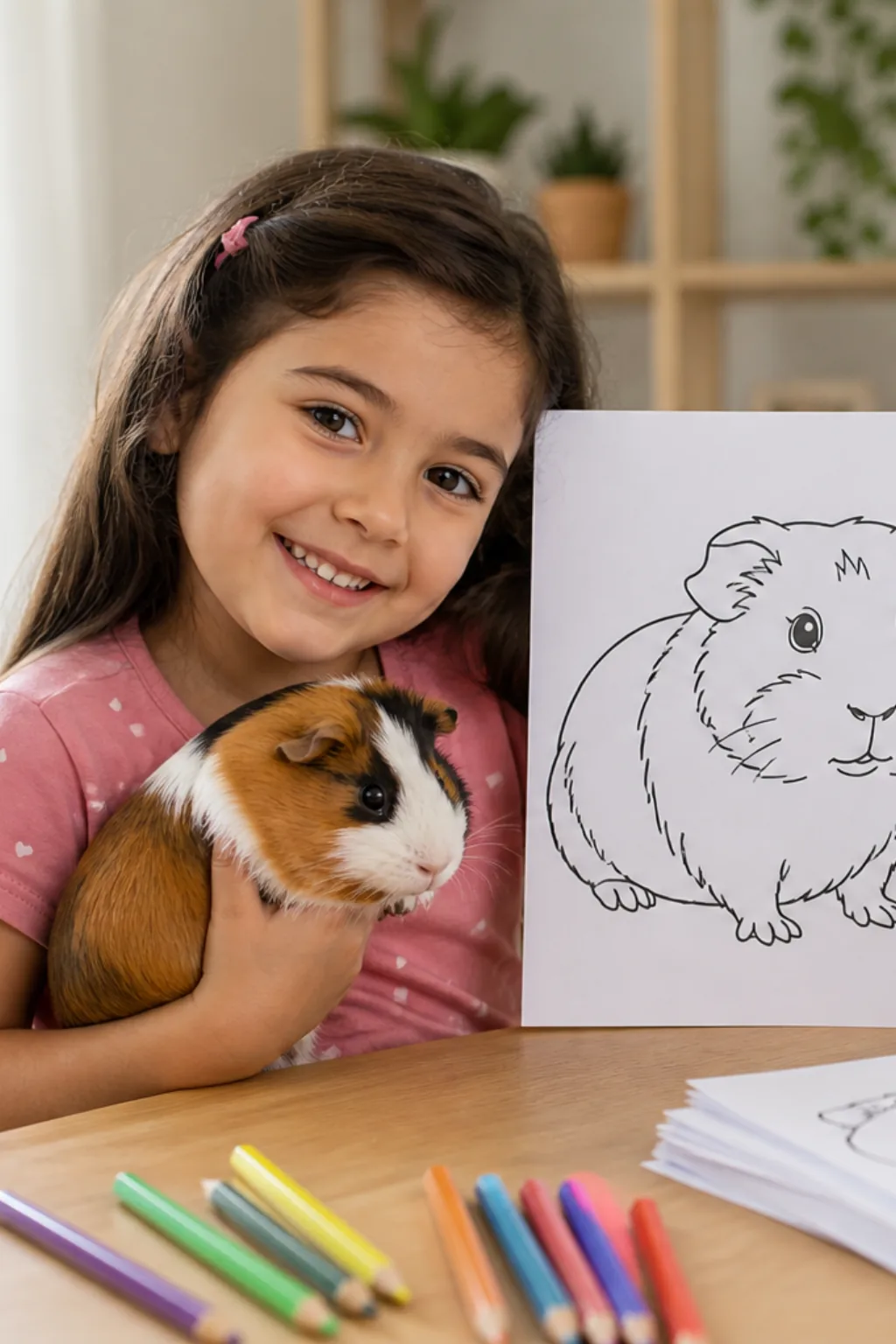 desenho de porquinho da india para colorir - 1