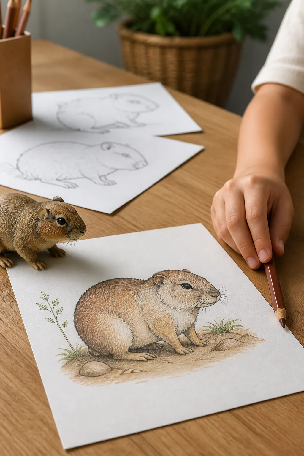 desenhos de preá para colorir - 2