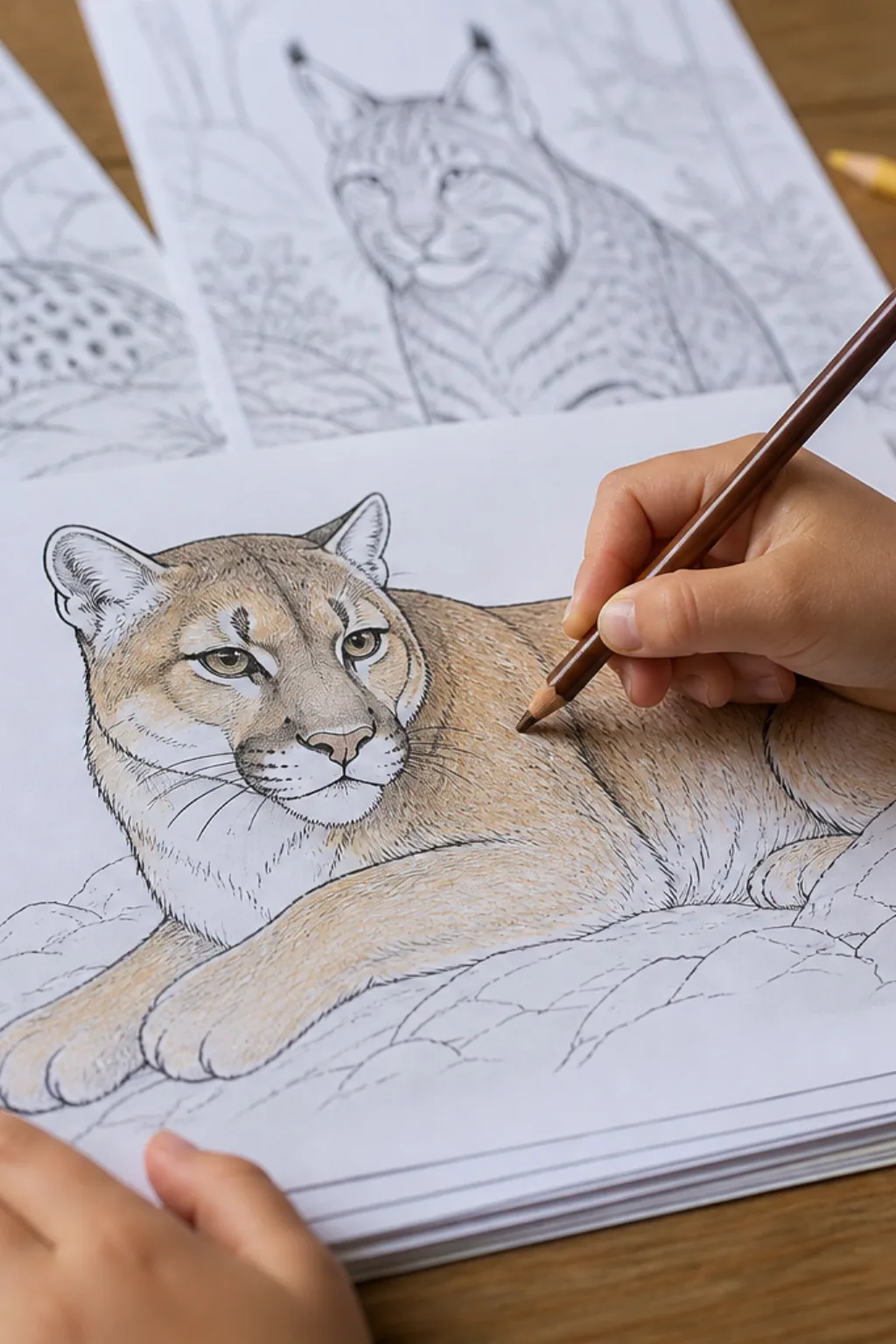 desenhos de puma para colorir - 2
